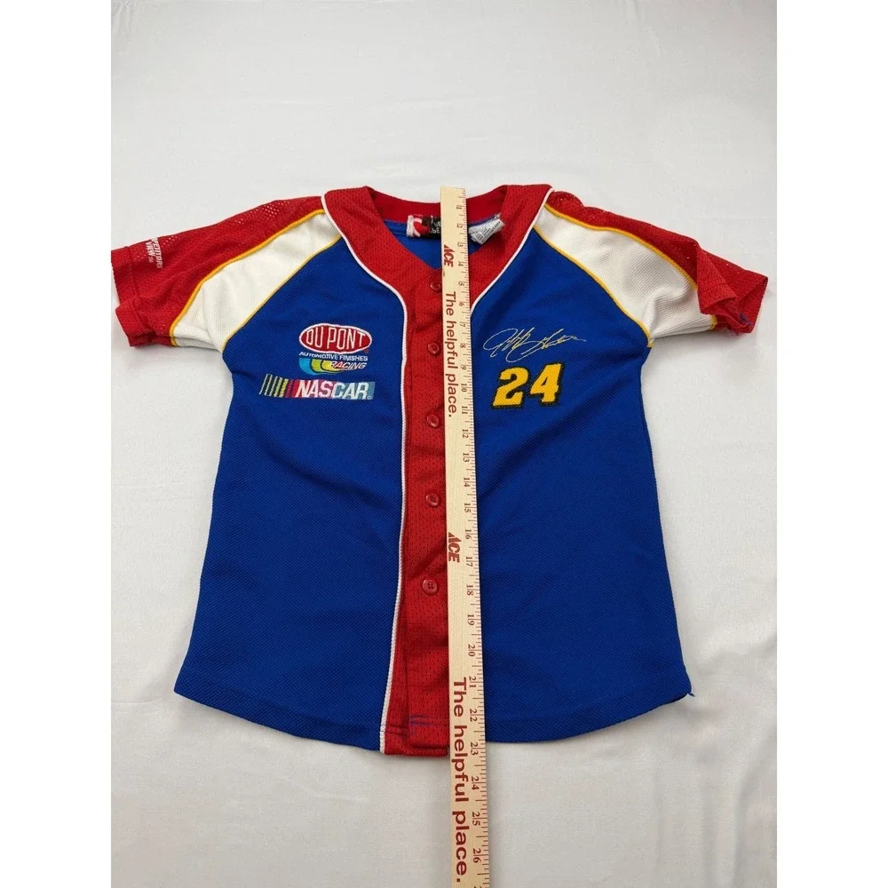 Competitors View NASCAR Jersey Kid Size S 8/10 Blue Jeff Gordon 24 DuPont Racing - Picture 6 of 10